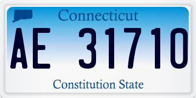CT license plate AE31710