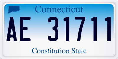CT license plate AE31711