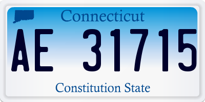 CT license plate AE31715