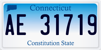 CT license plate AE31719