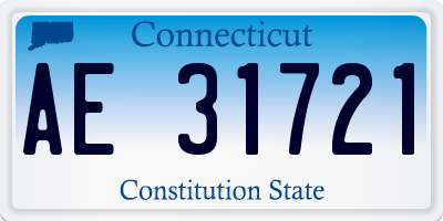 CT license plate AE31721
