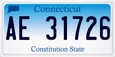 CT license plate AE31726