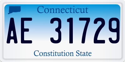 CT license plate AE31729