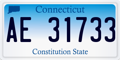 CT license plate AE31733