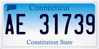 CT license plate AE31739
