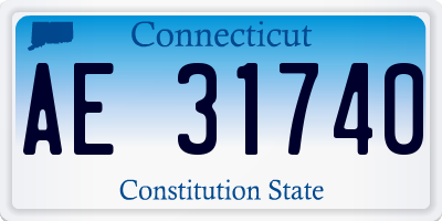 CT license plate AE31740