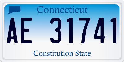 CT license plate AE31741