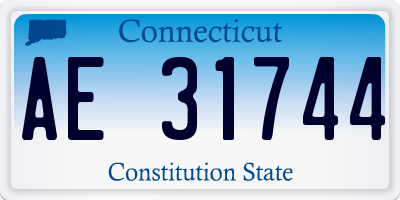 CT license plate AE31744