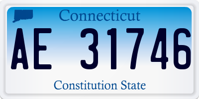 CT license plate AE31746