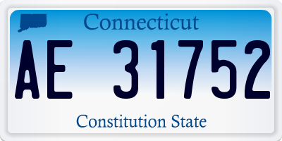 CT license plate AE31752