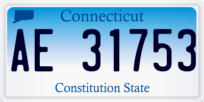 CT license plate AE31753