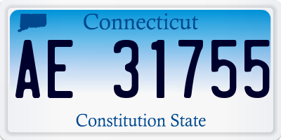 CT license plate AE31755