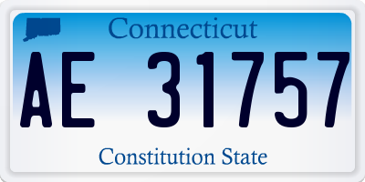 CT license plate AE31757