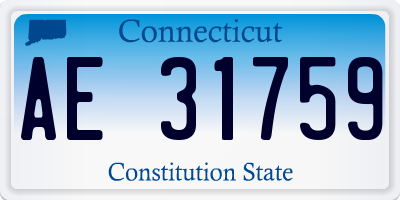 CT license plate AE31759