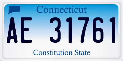 CT license plate AE31761