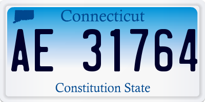 CT license plate AE31764