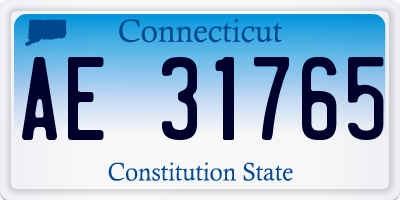CT license plate AE31765