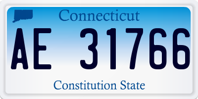 CT license plate AE31766