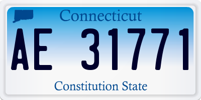CT license plate AE31771