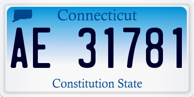 CT license plate AE31781