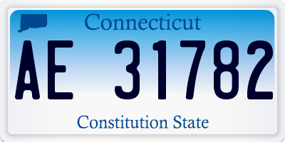 CT license plate AE31782