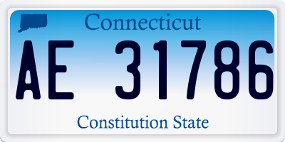 CT license plate AE31786