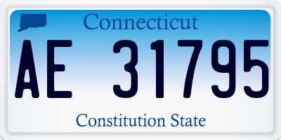 CT license plate AE31795