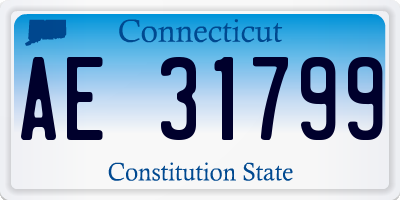 CT license plate AE31799