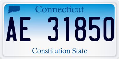 CT license plate AE31850
