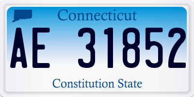 CT license plate AE31852