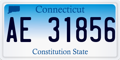 CT license plate AE31856