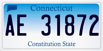 CT license plate AE31872