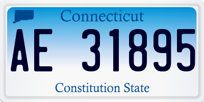 CT license plate AE31895