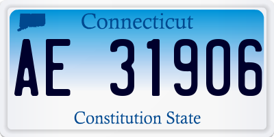 CT license plate AE31906