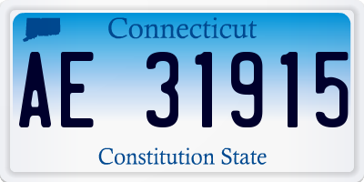 CT license plate AE31915