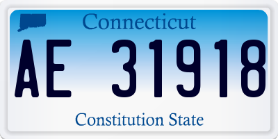 CT license plate AE31918