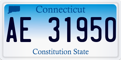 CT license plate AE31950
