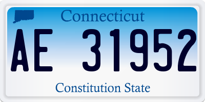 CT license plate AE31952