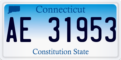 CT license plate AE31953