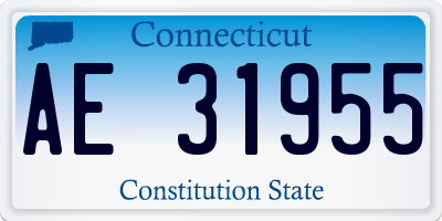CT license plate AE31955