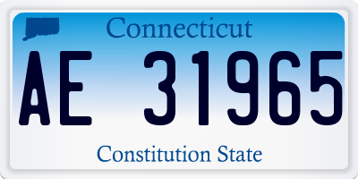CT license plate AE31965