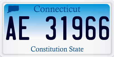 CT license plate AE31966