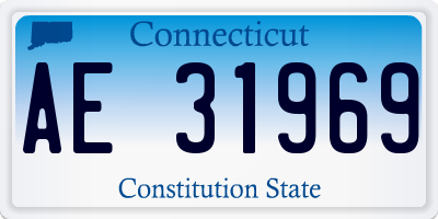 CT license plate AE31969