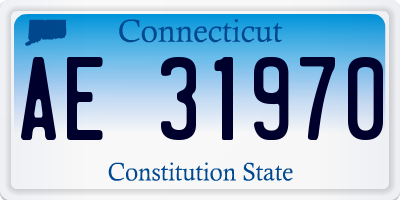 CT license plate AE31970
