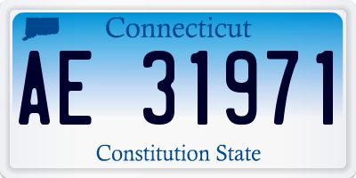 CT license plate AE31971