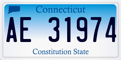 CT license plate AE31974