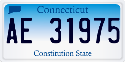 CT license plate AE31975