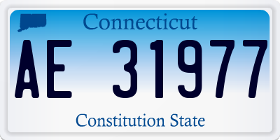CT license plate AE31977
