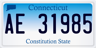 CT license plate AE31985