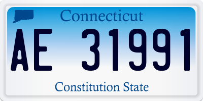 CT license plate AE31991